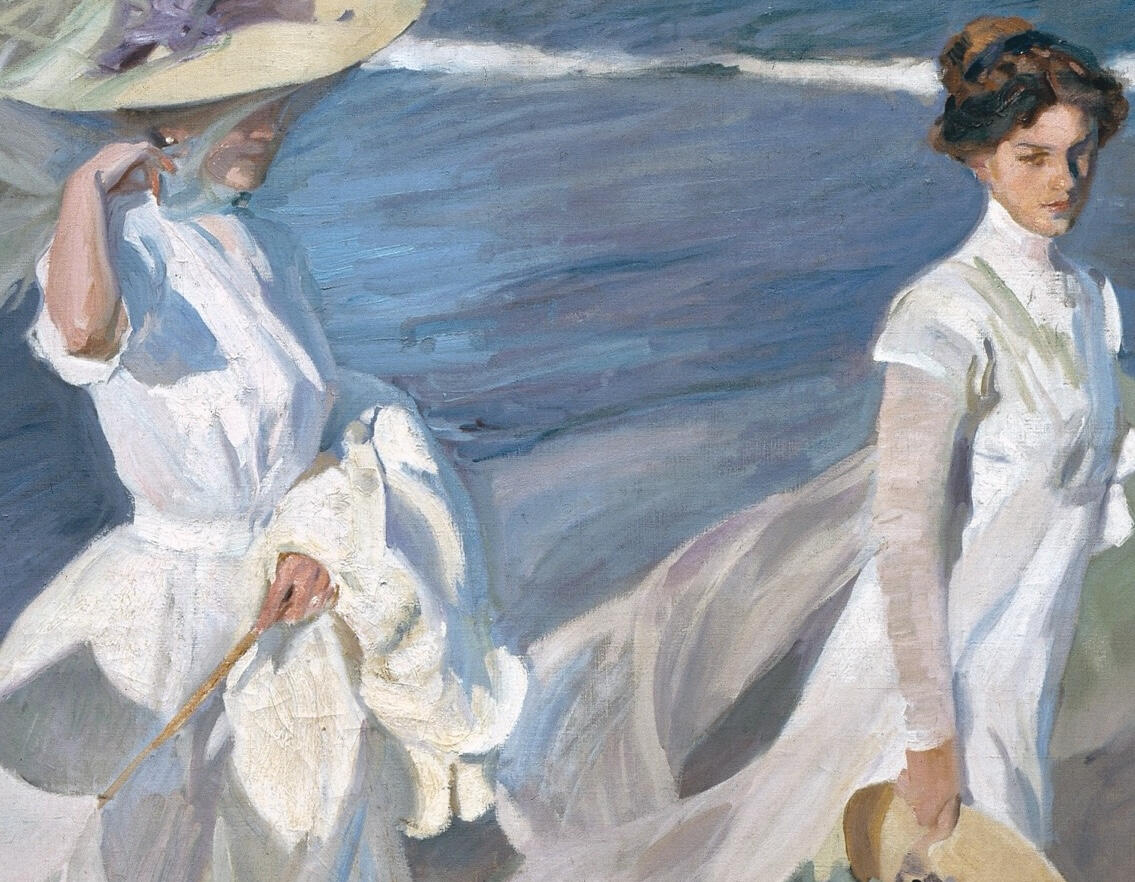 Joaquín Sorolla y Bastida - Strolling along the Seashore