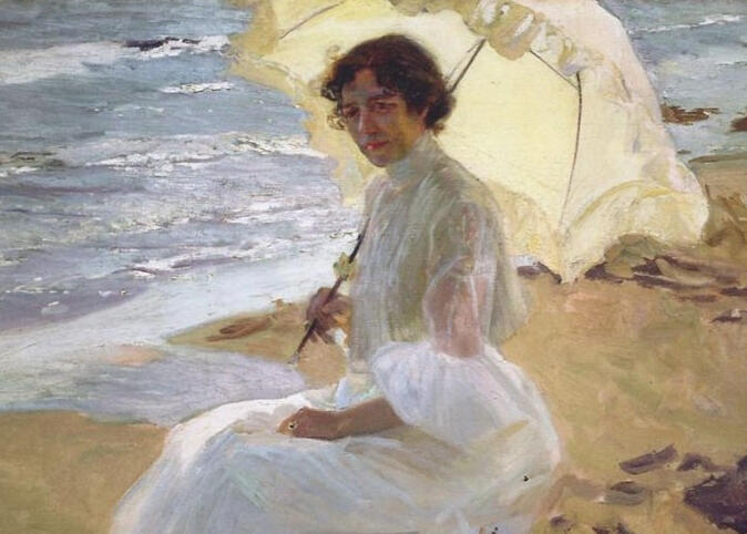 Joaquín Sorolla y Bastida - Clotilde on the Beach
