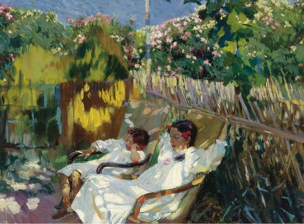 Joaquín Sorolla y Bastida - The Siesta in the Garden